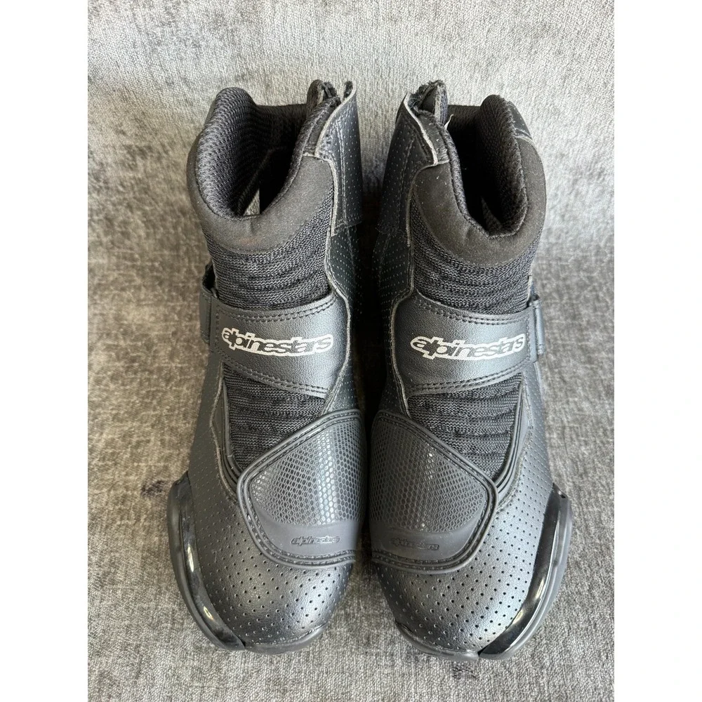 Alpinestars SMX-1 R Vented Motorcycle Boots Black Mens Size US 9 EUR 43